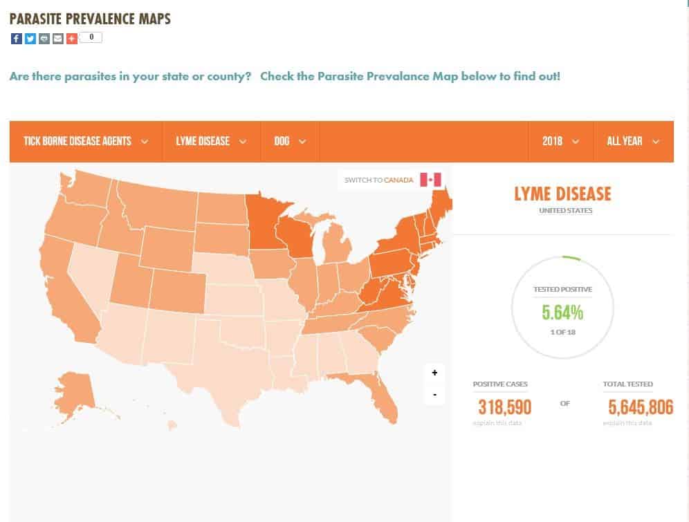 Lyme Disease Map 2018
