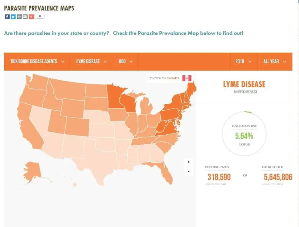 Lyme Disease Map 2018
